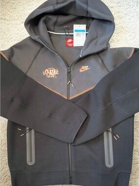 Nike Tech Full Zip Hoodie - Black & Grey